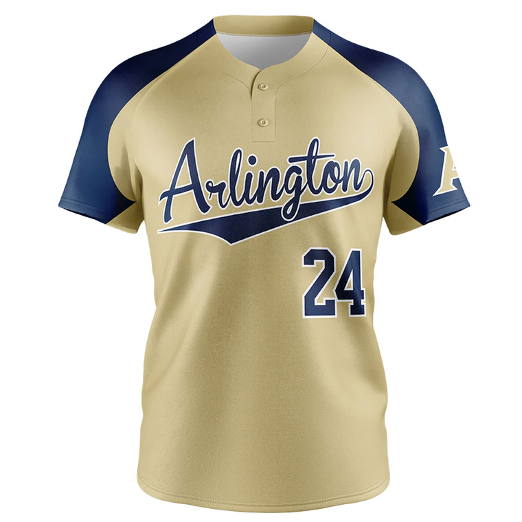 Custom Elevation ELITE Series 2-Button Baseball Jersey - Front