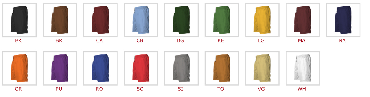 Alleson Custom Mesh Practice PE Short Colors