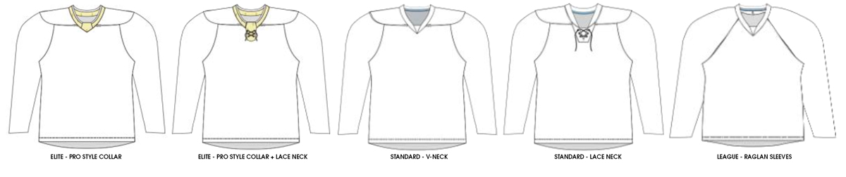 Design and yoke options for custom hockey jerseys