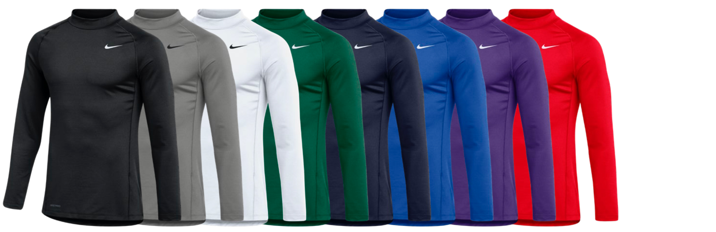 Custom Nike Warm Compression Shirt - Mock Neck