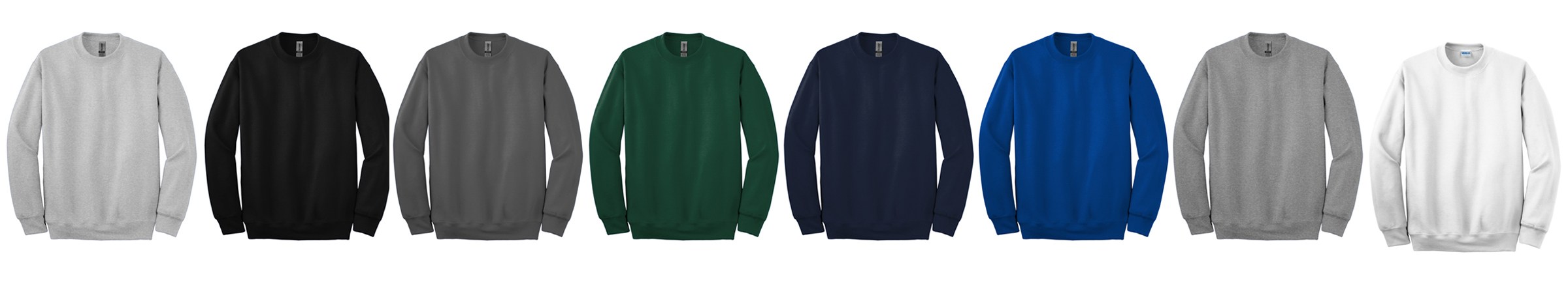 Gildan DryBlend 9 oz. Custom Crew Sweatshirt Colors