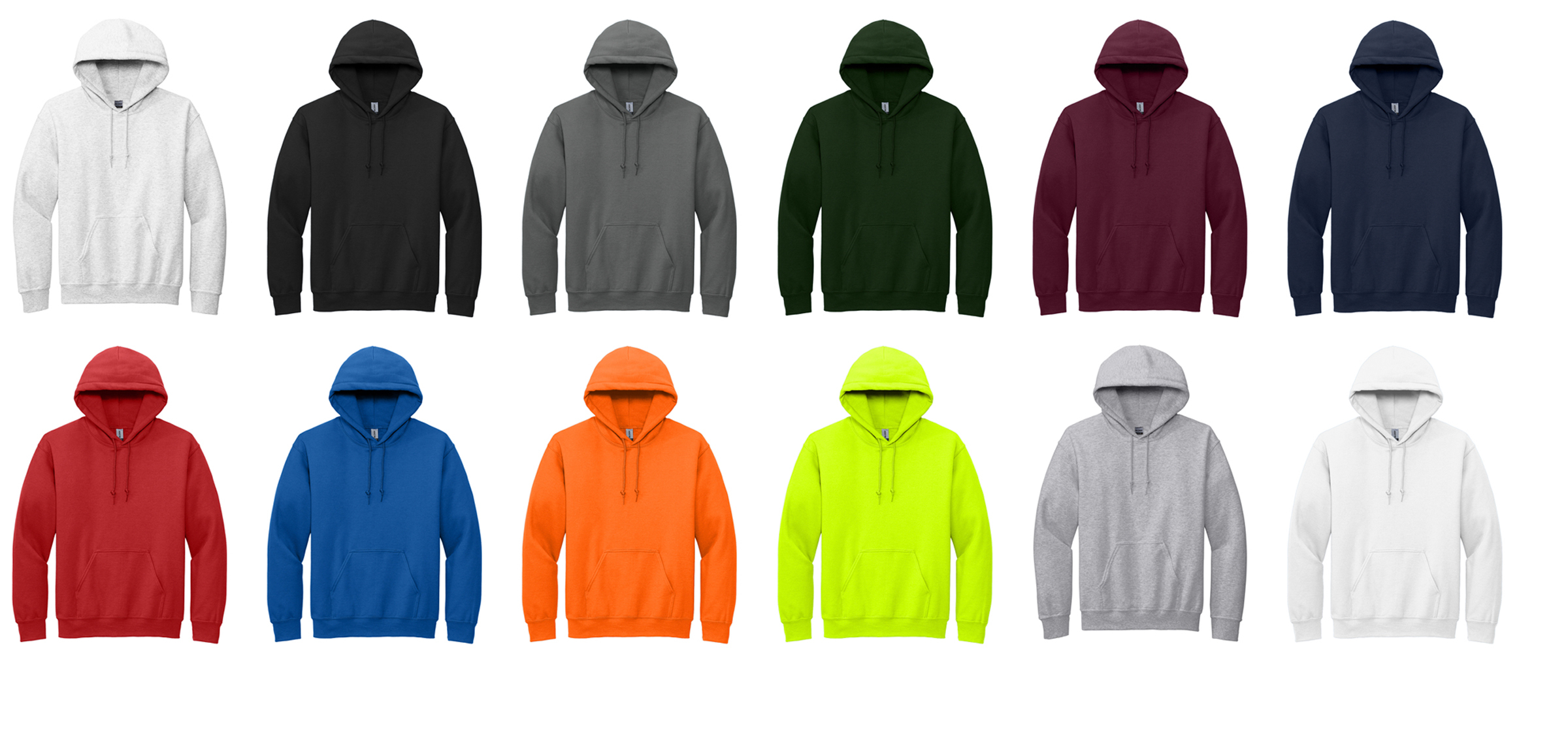 Gildan DryBlend 9 oz. Custom Hooded Sweatshirt Colors