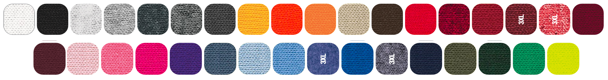 Gildan 8 oz. 50/50 Custom Crew Sweatshirt Color Chart