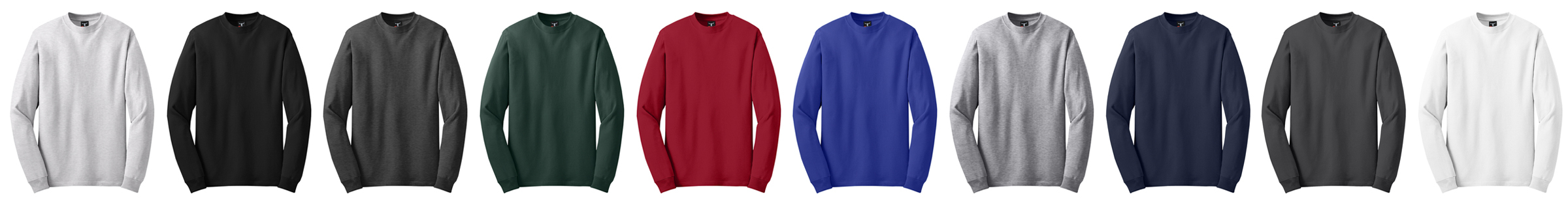 Custom Hanes Beefy-T Cotton Long Sleeve T-Shirt Colors