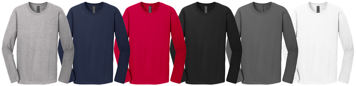 Custom Gildan Softstyle Long Sleeve T-Shirts Colors