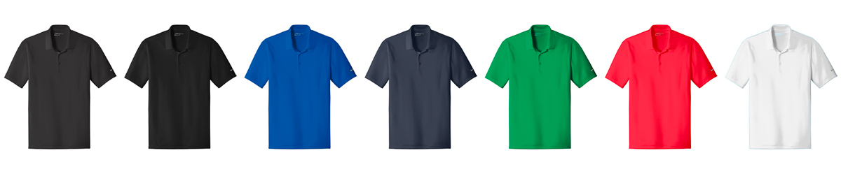 Nike Dri-FIT Classic Fit Players Polo with Flat Knit Collar Colors