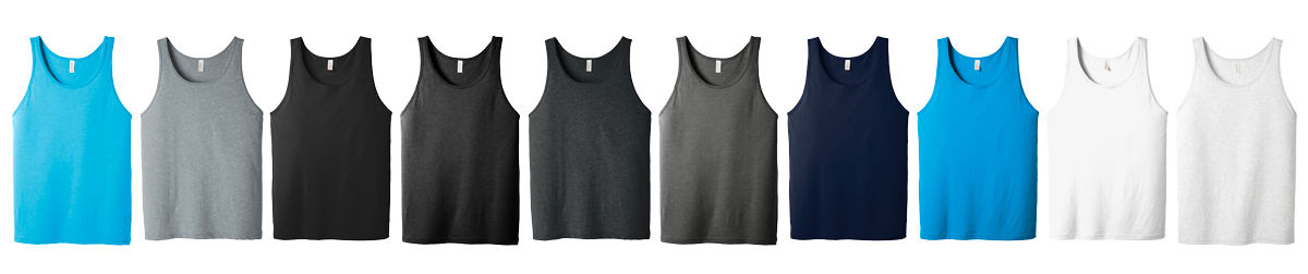Bella + Canvas Unisex Jersey Custom Tank Colors