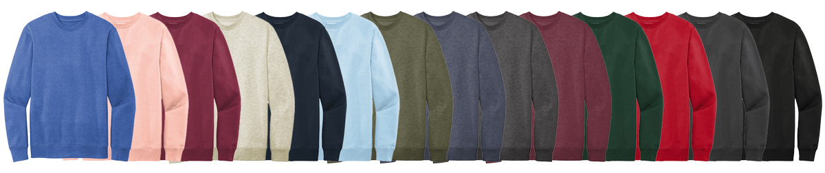 District VIT Custom Crew Sweatshirt Colors