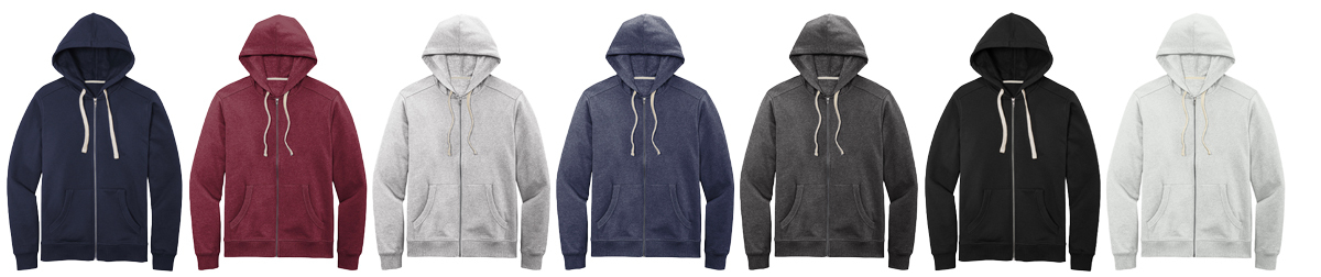 District Re-Fleece Full-Zip Hoodie Colors
