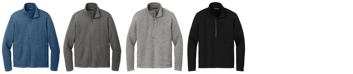 Custom Port Authority Arc 1/4 Zip Sweater Fleece Pullover Colors