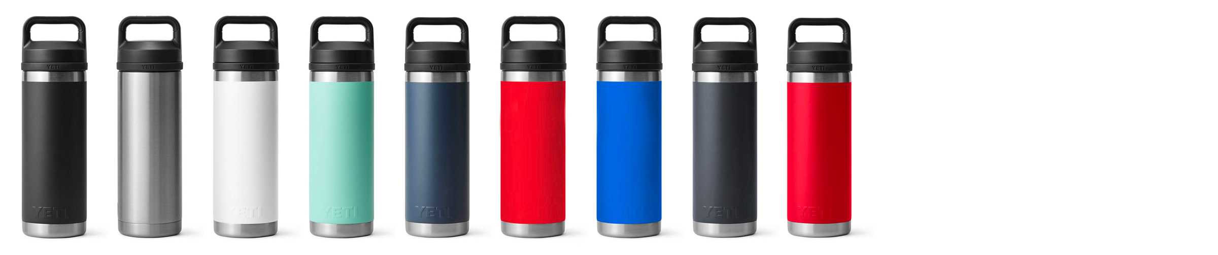 Custom YETI 18 Ounce Water Bottle Colors