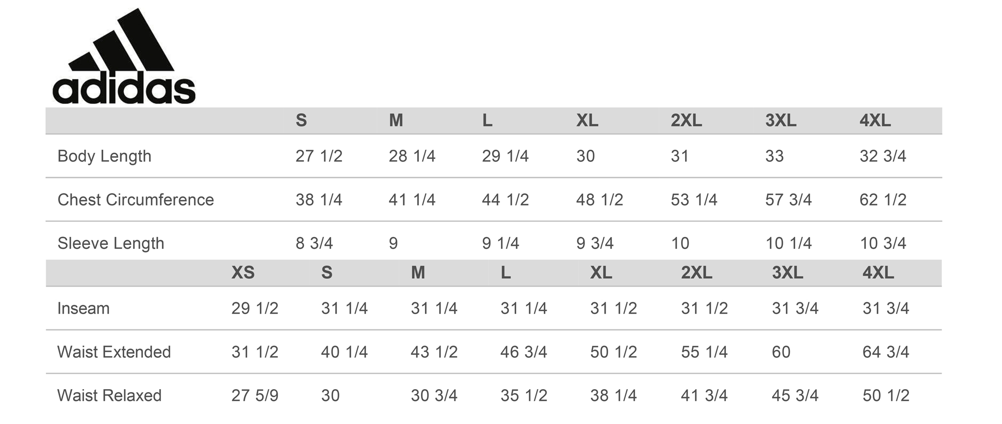 Size Charts | Elevation Sports