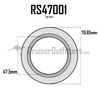 Rear Axle Seal - Japanese - Fits 9/1973 - 1/1995 FJ40/55/60/62/80 (Semi-Float Axle - One Required per Side) (RS47001)