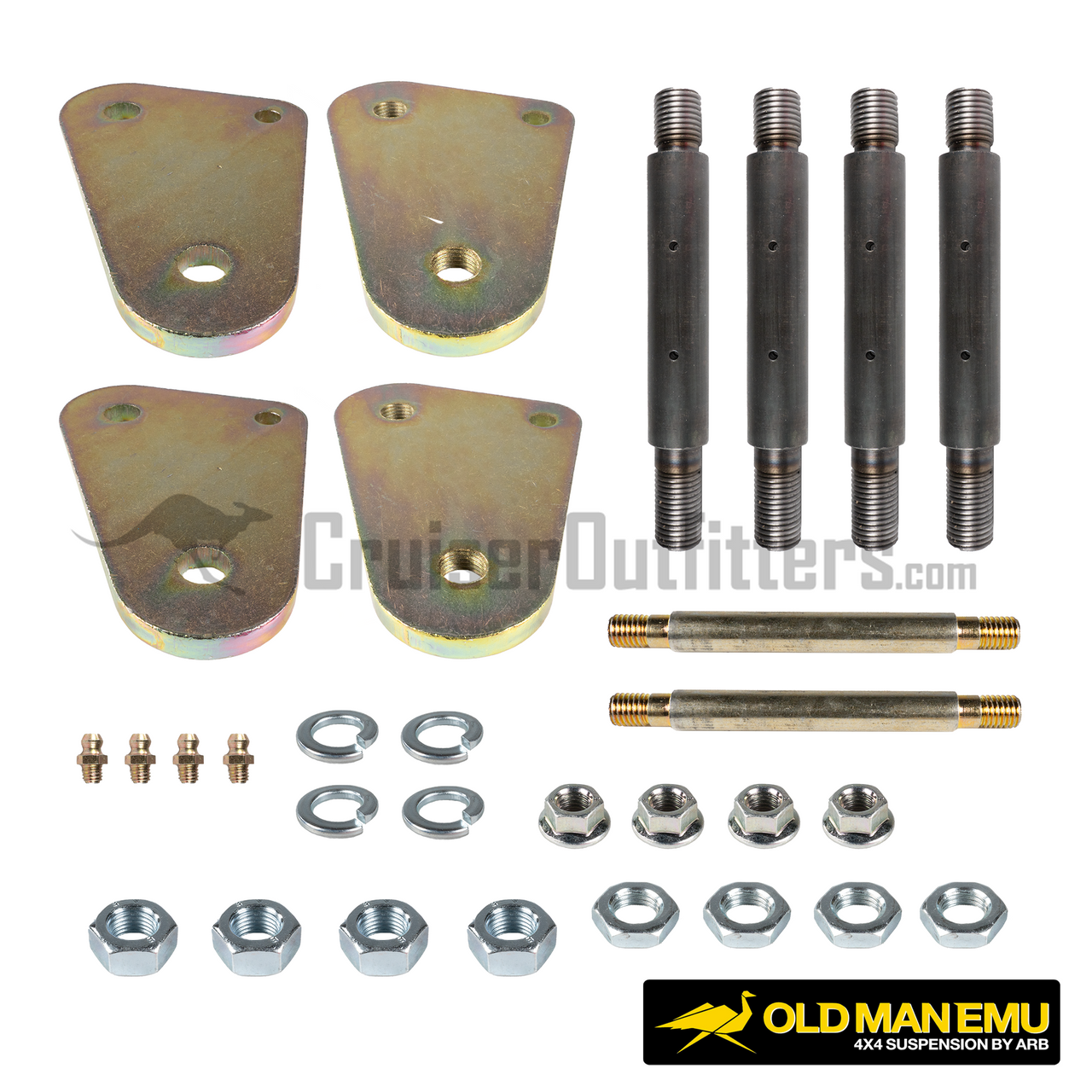 Greaseable Anti-Inversion Shackles (PAIR) - Fits 8/1980-1/1990 4x/6x/7x ...