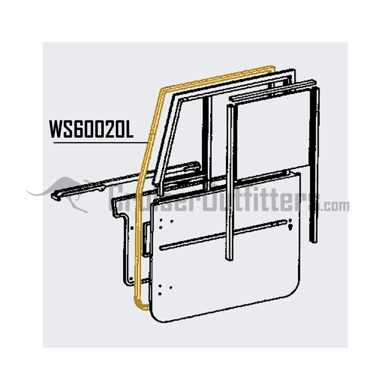 Front Door Weatherstrip - Fits 1963 - 07/1972 40/45 LH Front Hard Door Applications (WS60020L)