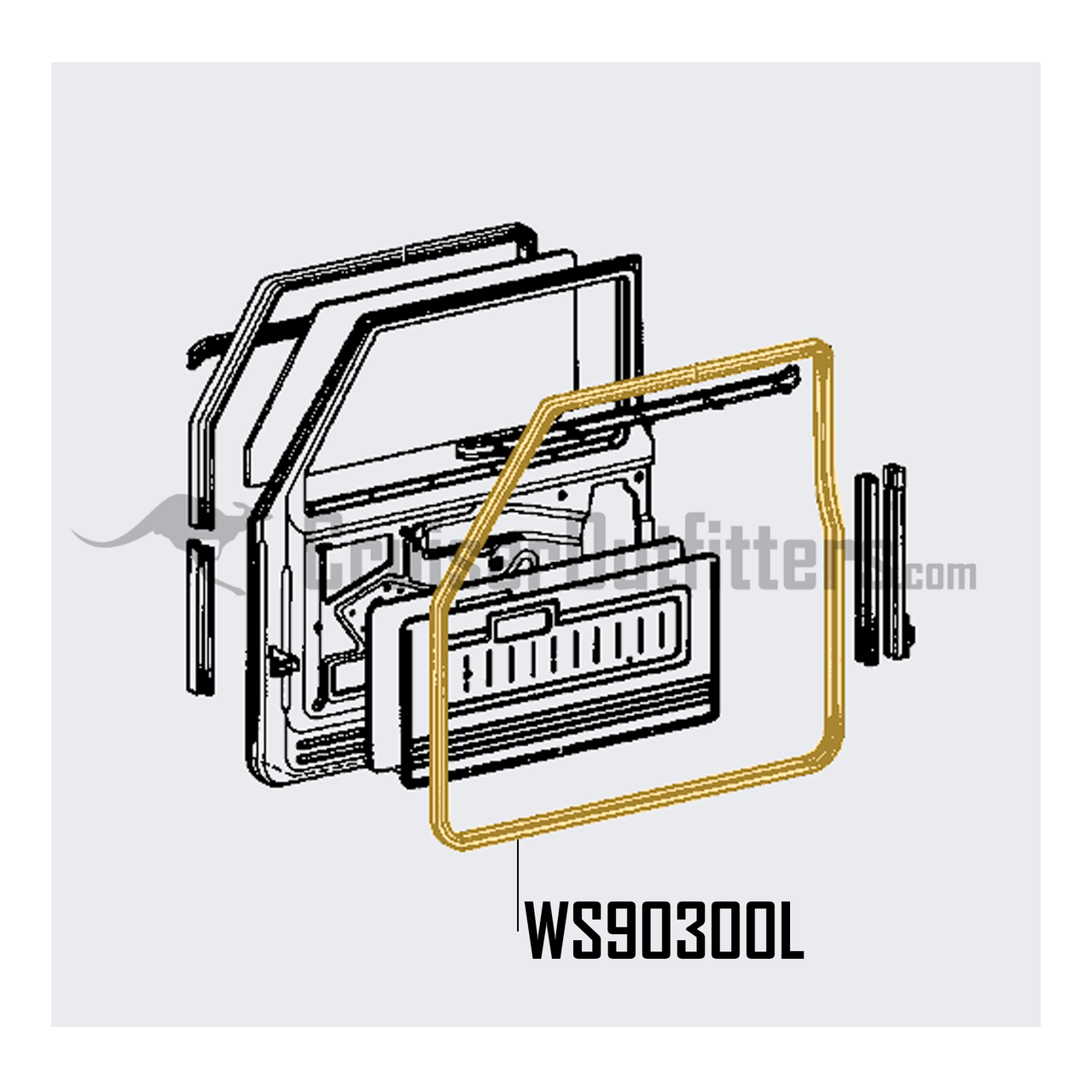 Front Door Perimeter Weatherstrip - Fits 1/1975 - 10/1984 40/45 LH Front Hard Door Applications (WS90300L)