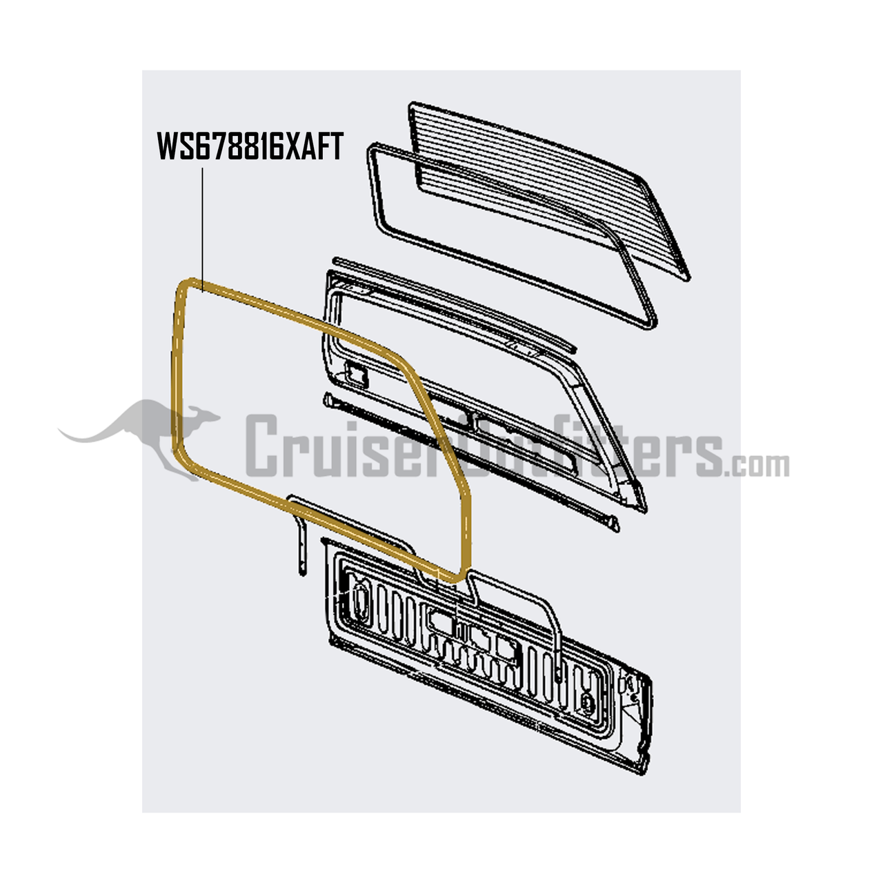 Hatch / Tailgate Perimeter Weather Stripping - Aftermarket - Fits 1981 - 1990 6x Series (WS678816XAFT) Hatch / Tailgate Perimeter Weather Stripping - Aftermarket - Fits 1981 - 1990 6x Series (WS678816XAFT)