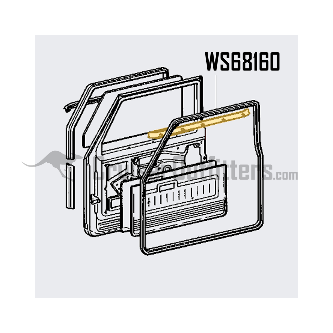 Window Inner Weather Stripping - OEM Toyota - Fits 1976 - 1981 4x Series (WS68160) Window Inner Weather Stripping - OEM Toyota - Fits 1976 - 1981 4x Series (WS68160)