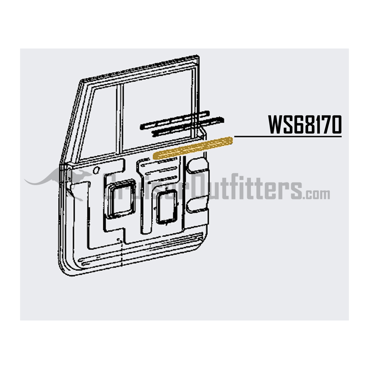 Felt Window Scrubber - OEM Toyota - Fits 1963 - 1/1975 40/45 (WS68170) Felt Window Scrubber - OEM Toyota - Fits 1963 - 1/1975 40/45 (WS68170)