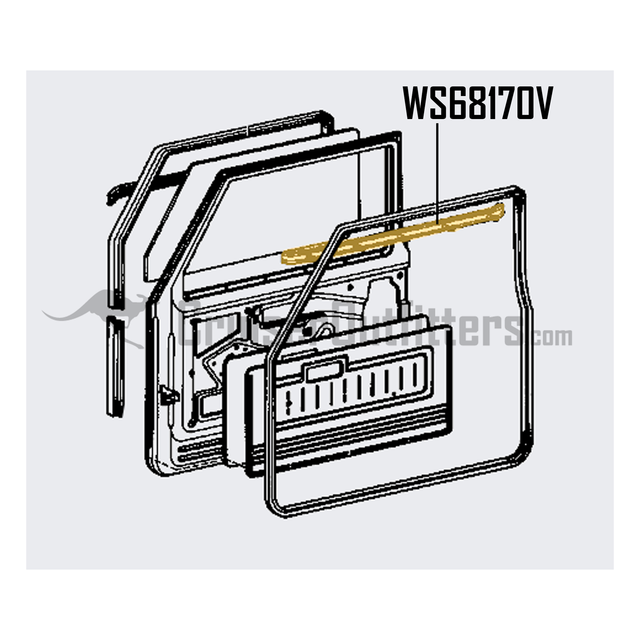 Front Left Hand Side Window Inner Weather Stripping (Felt) - OEM Toyota - Fits 8/1980 - 1984 4x Series w/ Vent (WS68170V) Front Left Hand Side Window Inner Weather Stripping (Felt) - OEM Toyota - Fits 8/1980 - 1984 4x Series w/ Vent (WS68170V)