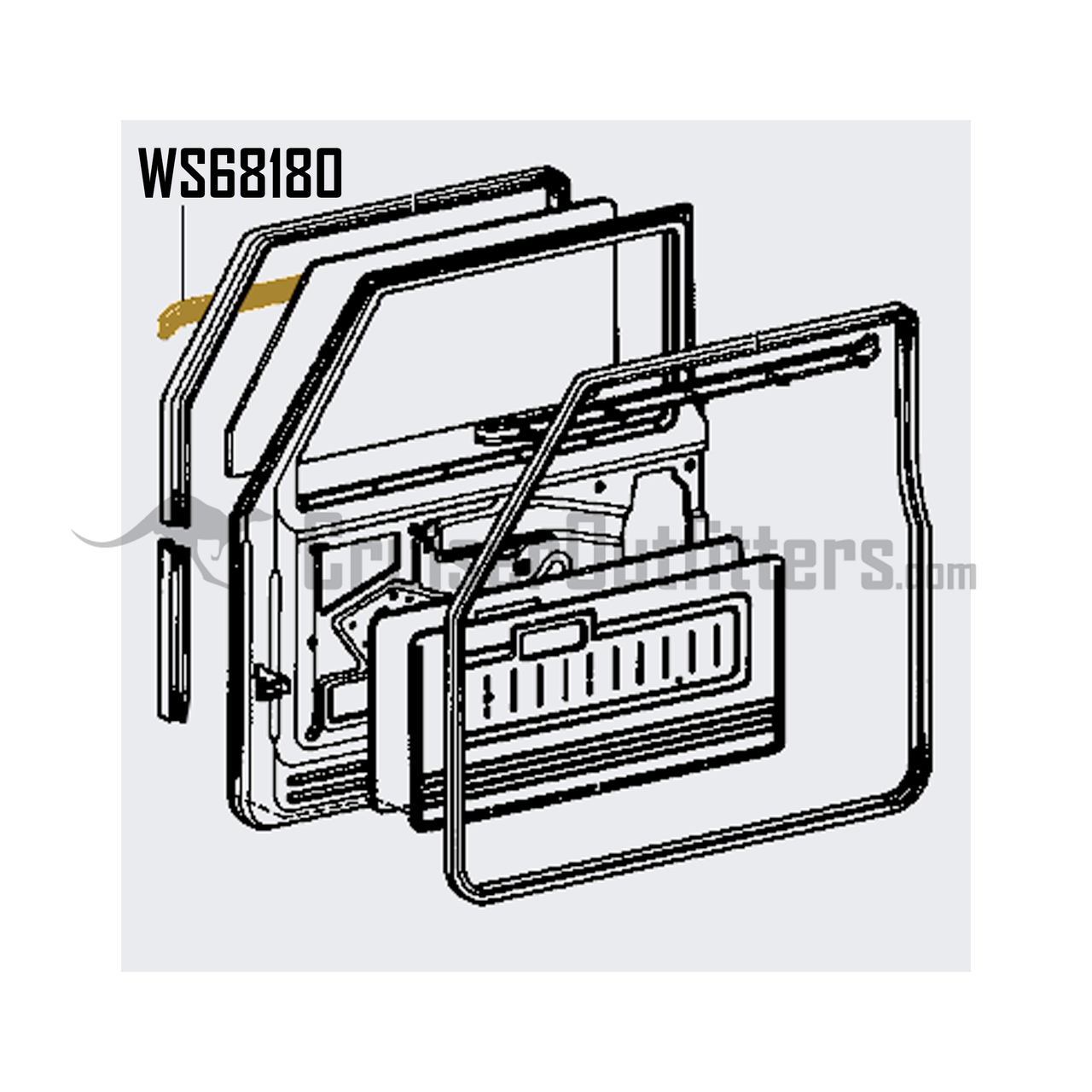 Window Outer Weather Stripping - OEM Toyota - Fits 1976 - 1981 4x Series (WS68180) Window Outer Weather Stripping - OEM Toyota - Fits 1976 - 1981 4x Series (WS68180)