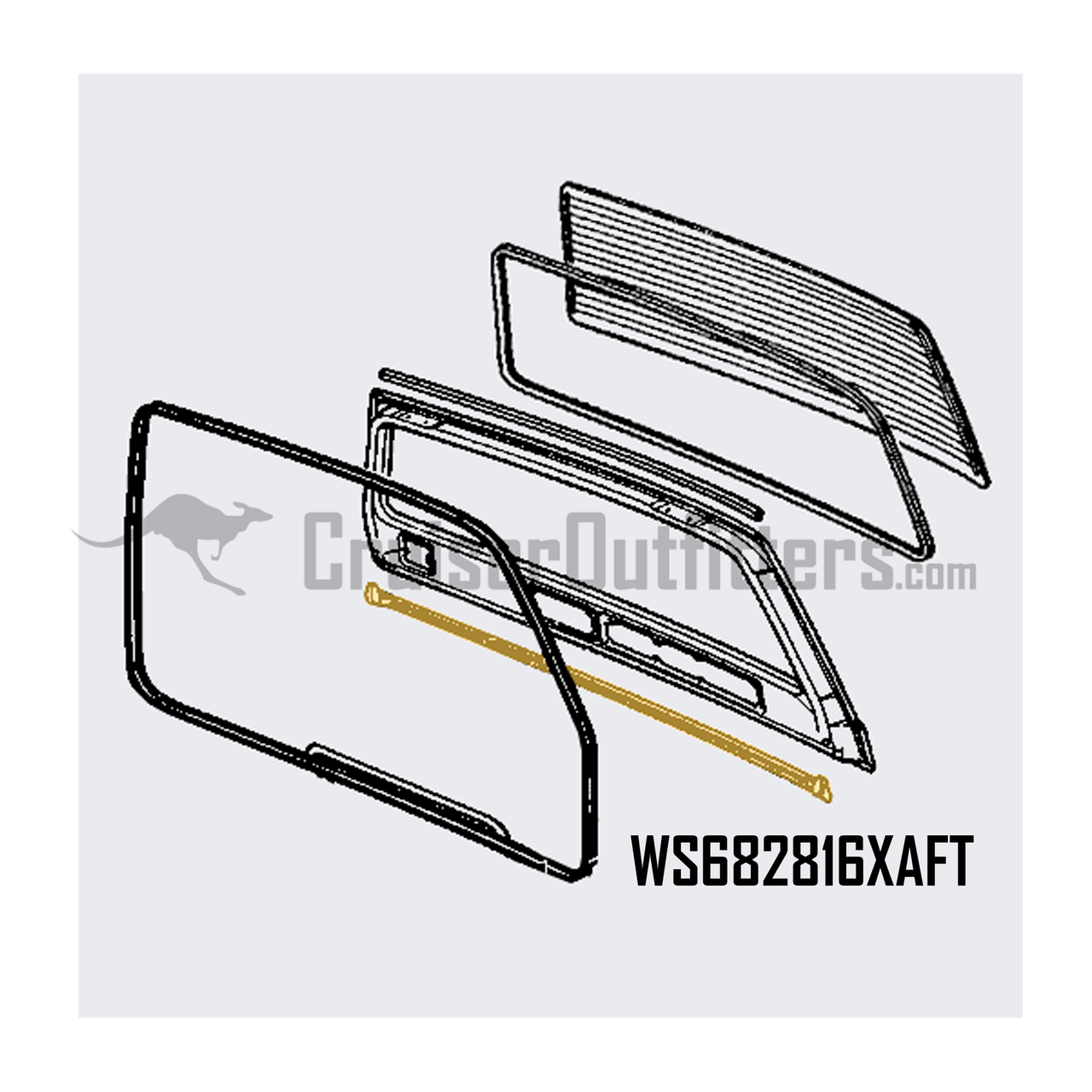 Rear Hatch Bottom / Lower Weather Stripping - Aftermarket - Fits 1981 - 1990 6x Series (WS682816XAFT) Rear Hatch Bottom / Lower Weather Stripping - Aftermarket - Fits 1981 - 1990 6x Series (WS682816XAFT)