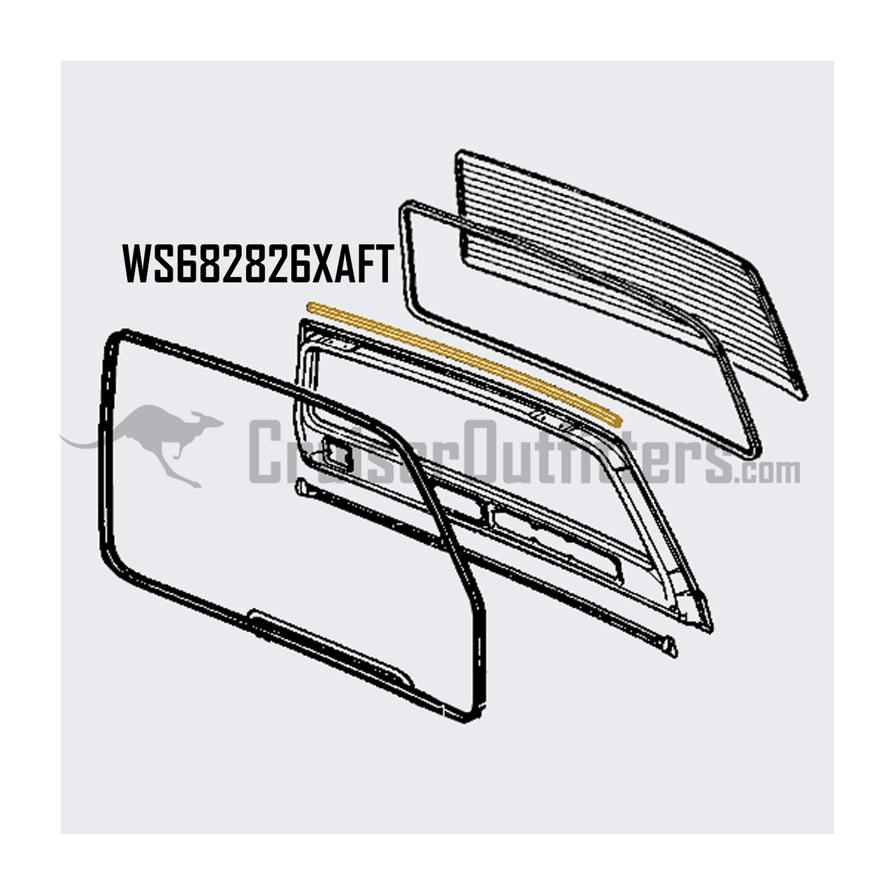 Rear Hatch Top / Upper Weather Stripping - Aftermarket - Fits 1981 - 1990 6x Series (WS682826XAFT) Rear Hatch Top / Upper Weather Stripping - Aftermarket - Fits 1981 - 1990 6x Series (WS682826XAFT)