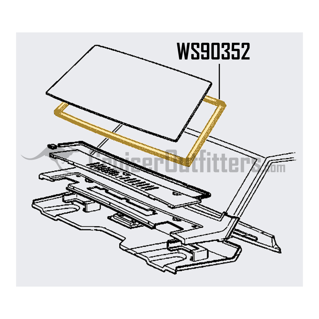 Windshield Weather Stripping Gasket w/o Trim - OEM Toyota - Fits 55 Series (WS90352) Windshield Weather Stripping Gasket w/o Trim - OEM Toyota - Fits 55 Series (WS90352)
