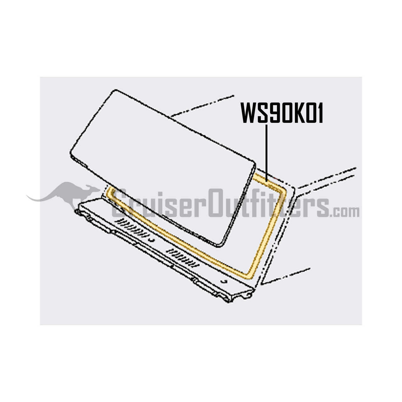 Windshield Weather Stripping - OEM Toyota - Fits 7x Series w/ Removable Top (WS90K01) Windshield Weather Stripping - OEM Toyota - Fits 7x Series w/ Removable Top (WS90K01)