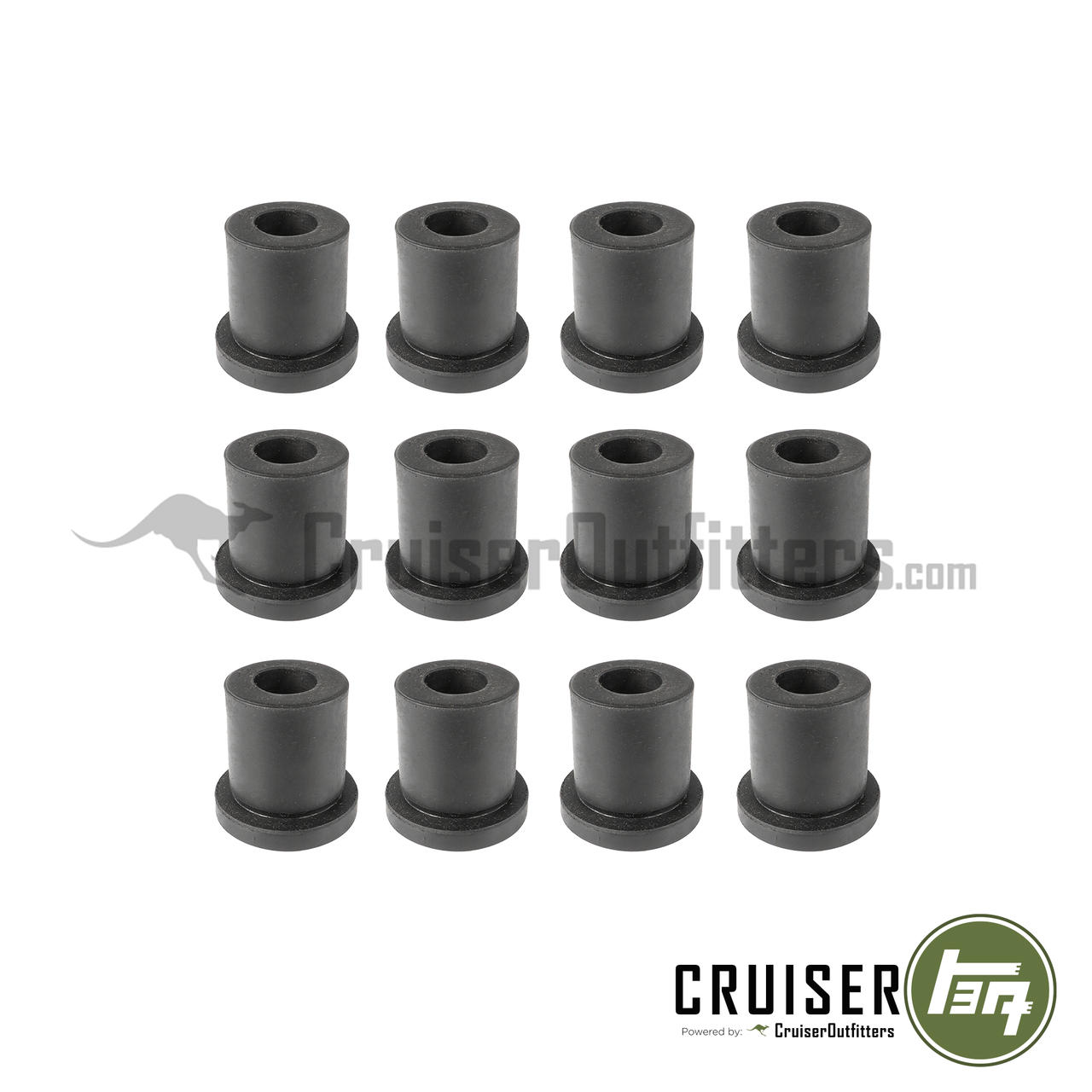 Suspension Bushing Rubber (Set of 12) - Fits 1980-1990 40/6x Front/Rear & 43/44/45/7x Front Only - Leaf Spring Applications (SUSLBUSHSET)