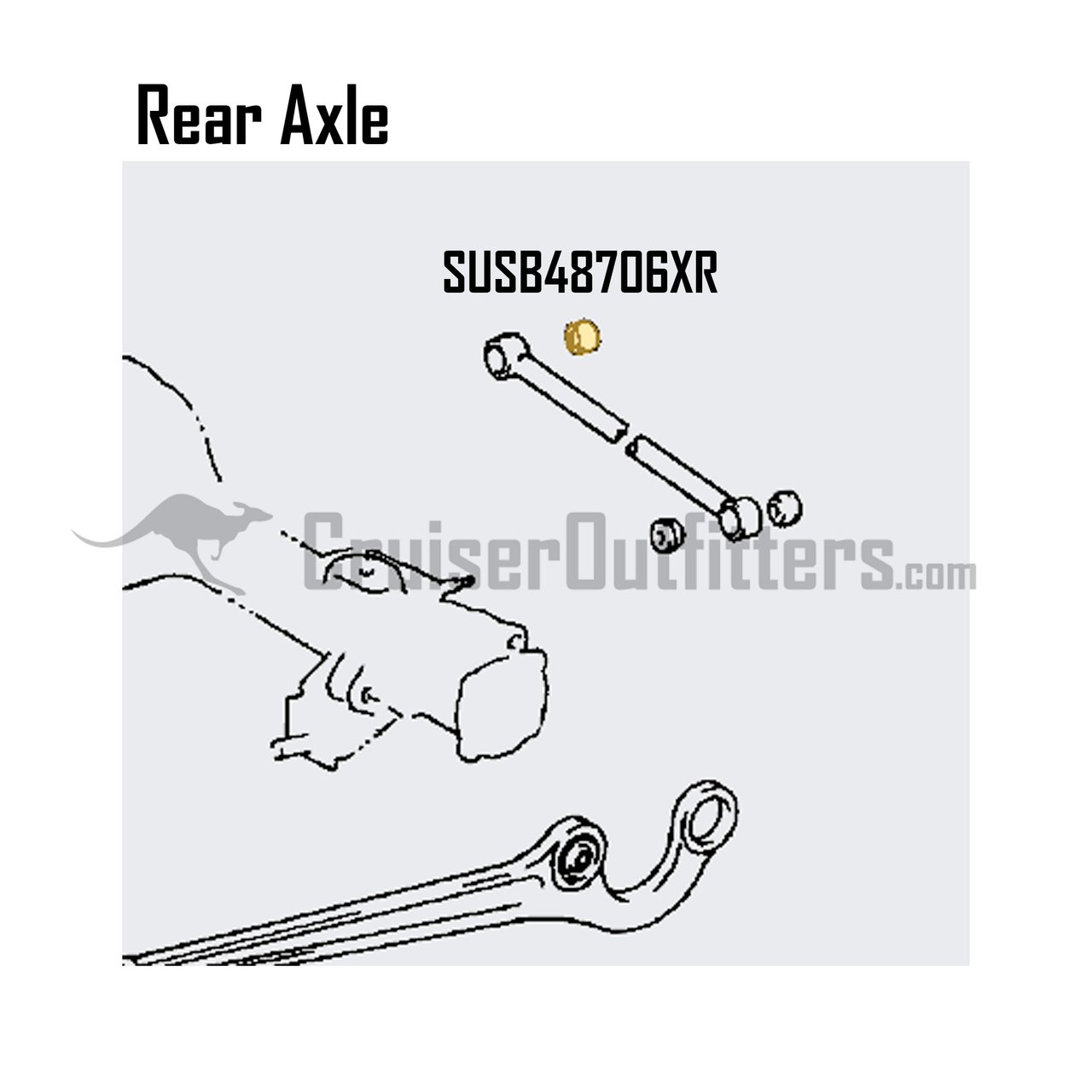 Panhard Bushing at Frame - Fits 10/1985 - 07/1987 LJ7x - (1 Req.) Applications (SUSB487067XR)