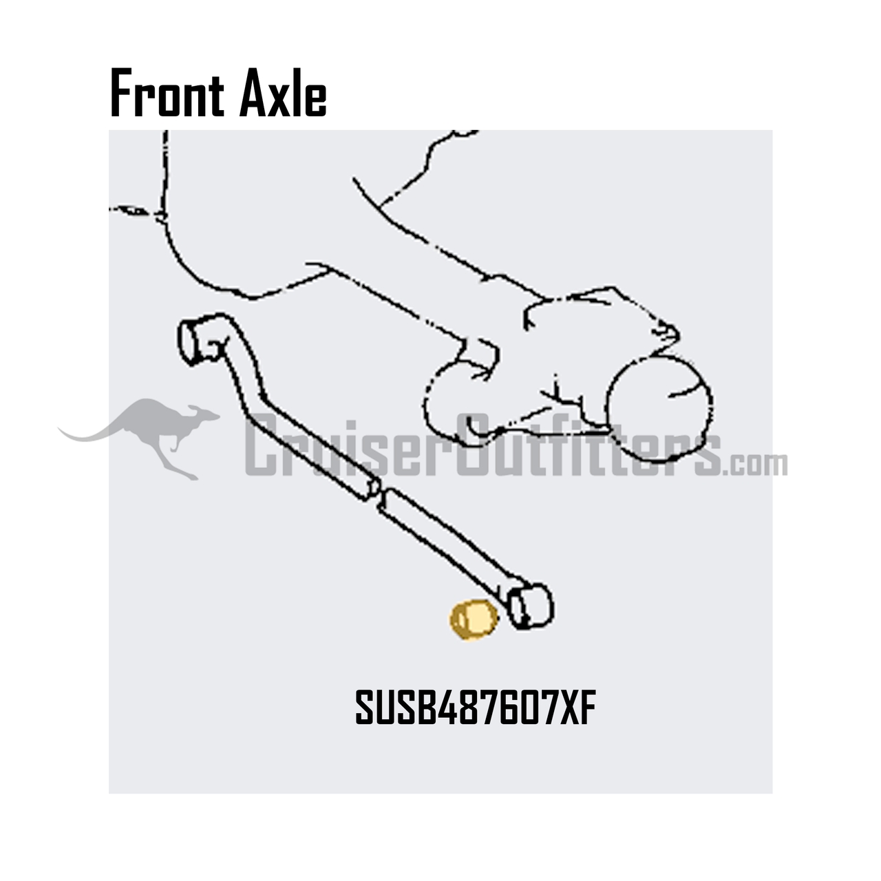 Front Panhard Bushing at Frame - Fits 10/1985-7/1987 LJ7x (1 Req.) Applications (SUSB487067XF) Front Panhard Bushing at Frame - Fits 10/1985-7/1987 LJ7x (1 Req.) Applications (SUSB487067XF)
