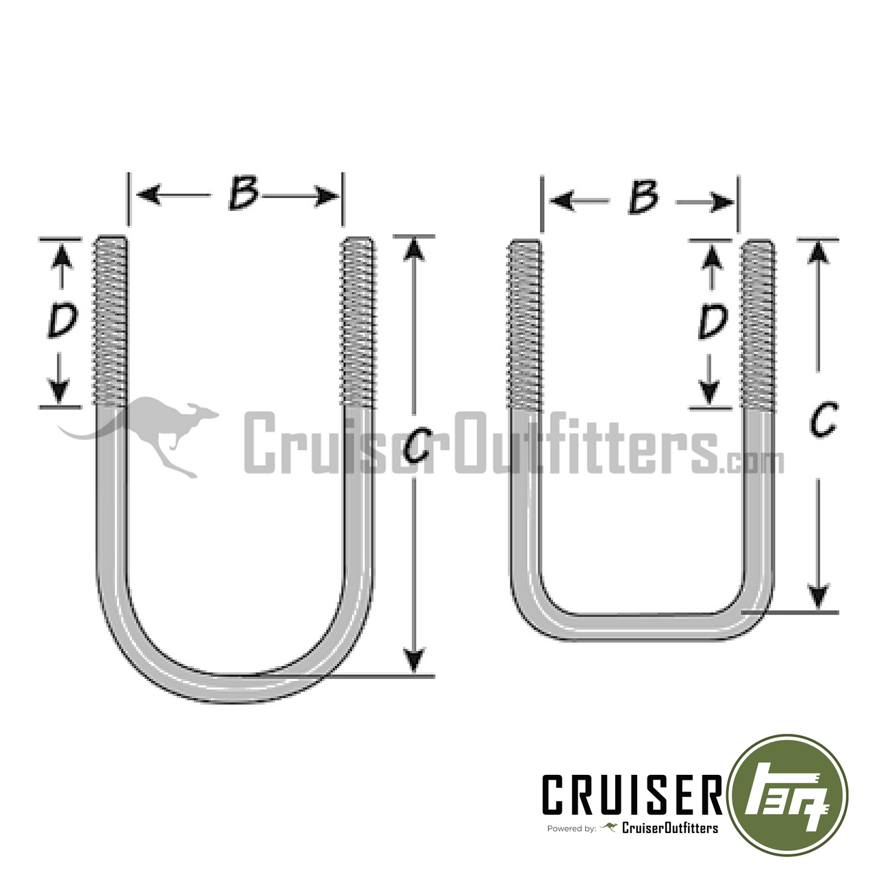 U-Bolt - Fits 1980-1984 4x Front Axle At Differential Applications (OME U55)