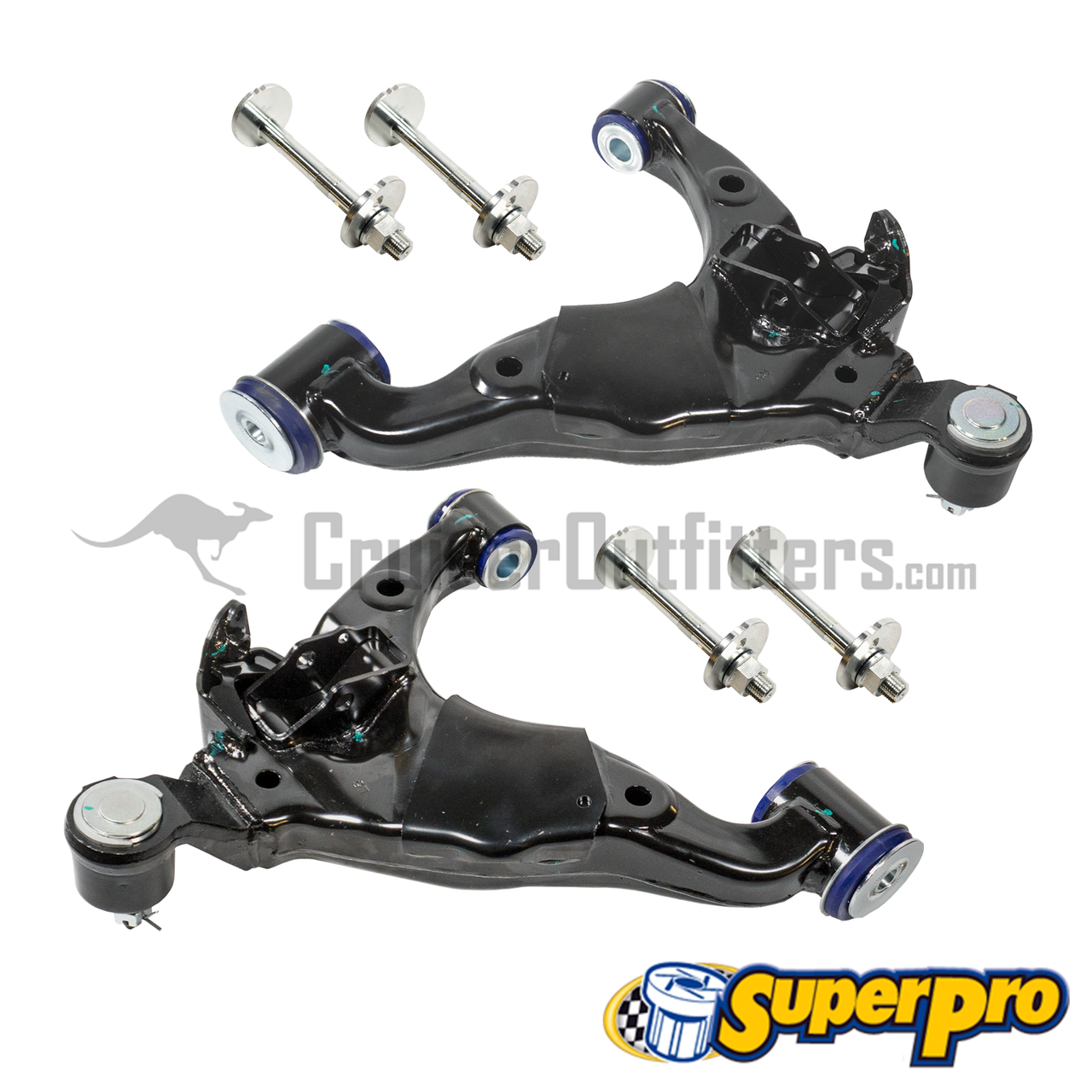 SuperPro Front Lower Control Arm Set - Fits 5th Gen 4Runner/GX460/LC150 w/KDSS Offset (SUSTRC494)