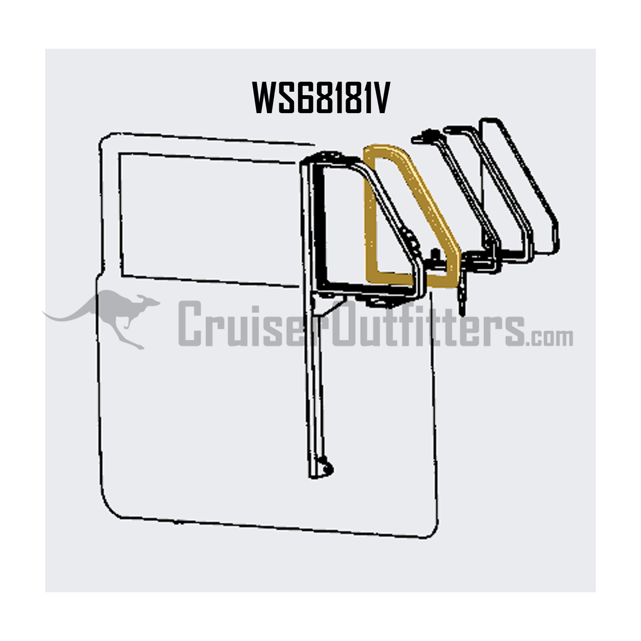 Front Door Vent Window Weather Stripping (RH) - Fits 1981-1984 Non-U.S. 40 Series Applications (WS68181V)