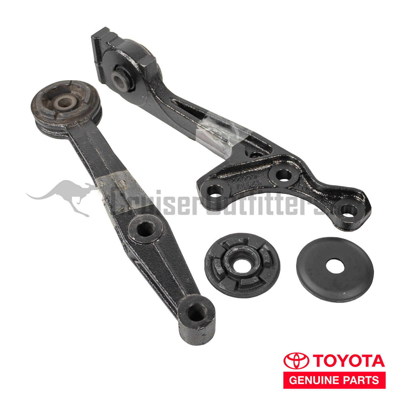 Front Differential Bushing/Arm Kit - 4pc with assembled RH & LH Arm - Fits LC120/GX470 Applications (DIFFGXBKITOEM)