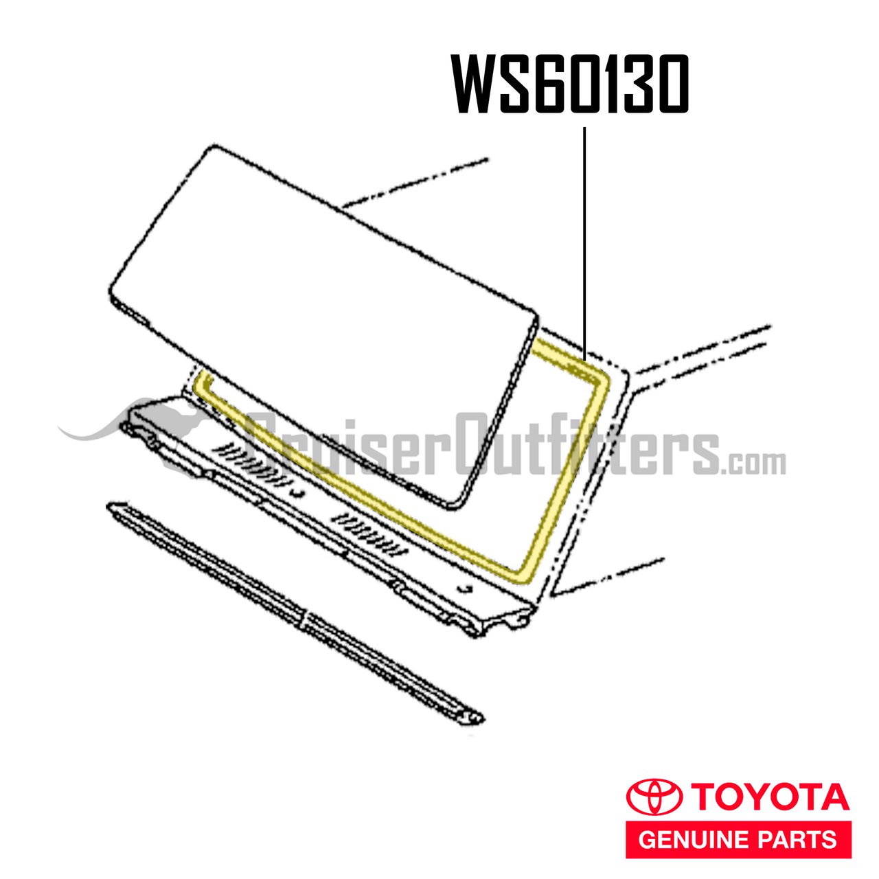 Windshield Weather Stripping - Fits 7x Series Fixed Top w/Chrome Trim Applications (Chrome Trim Not Included) (WS60130)