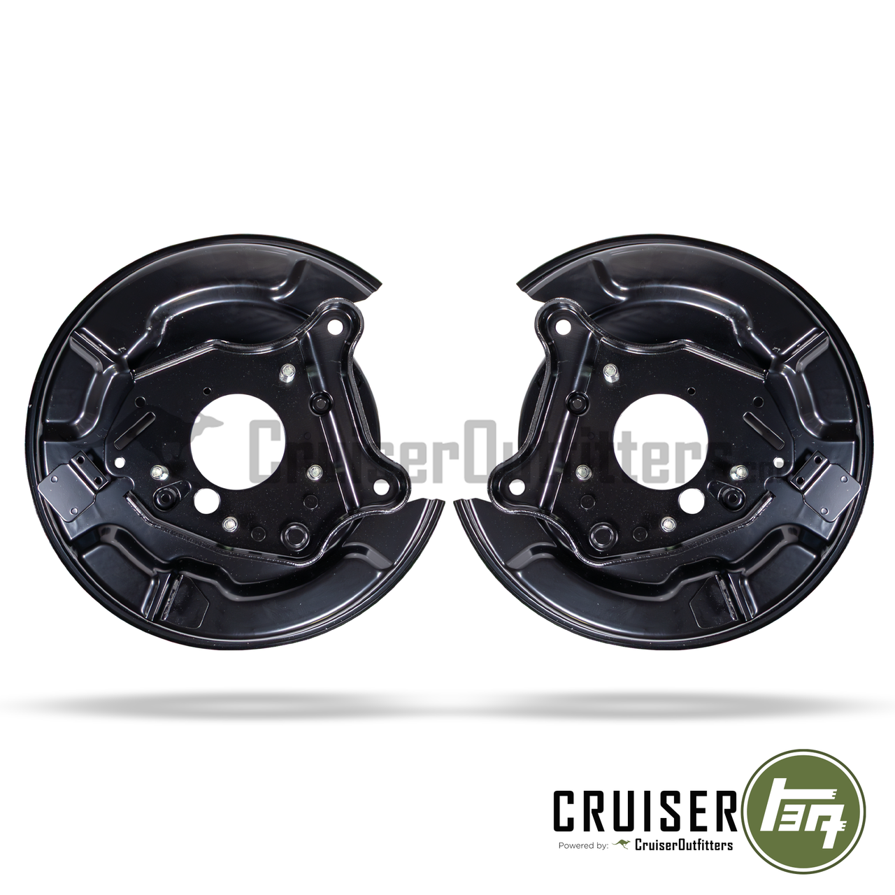 80 Series Rear Disc Brake Full Float Backing Plates (LH & RH PAIR) - Fits 08/1992-12/1997 FZJ8x Land Cruiser Applications (BR60041RPAIR)
