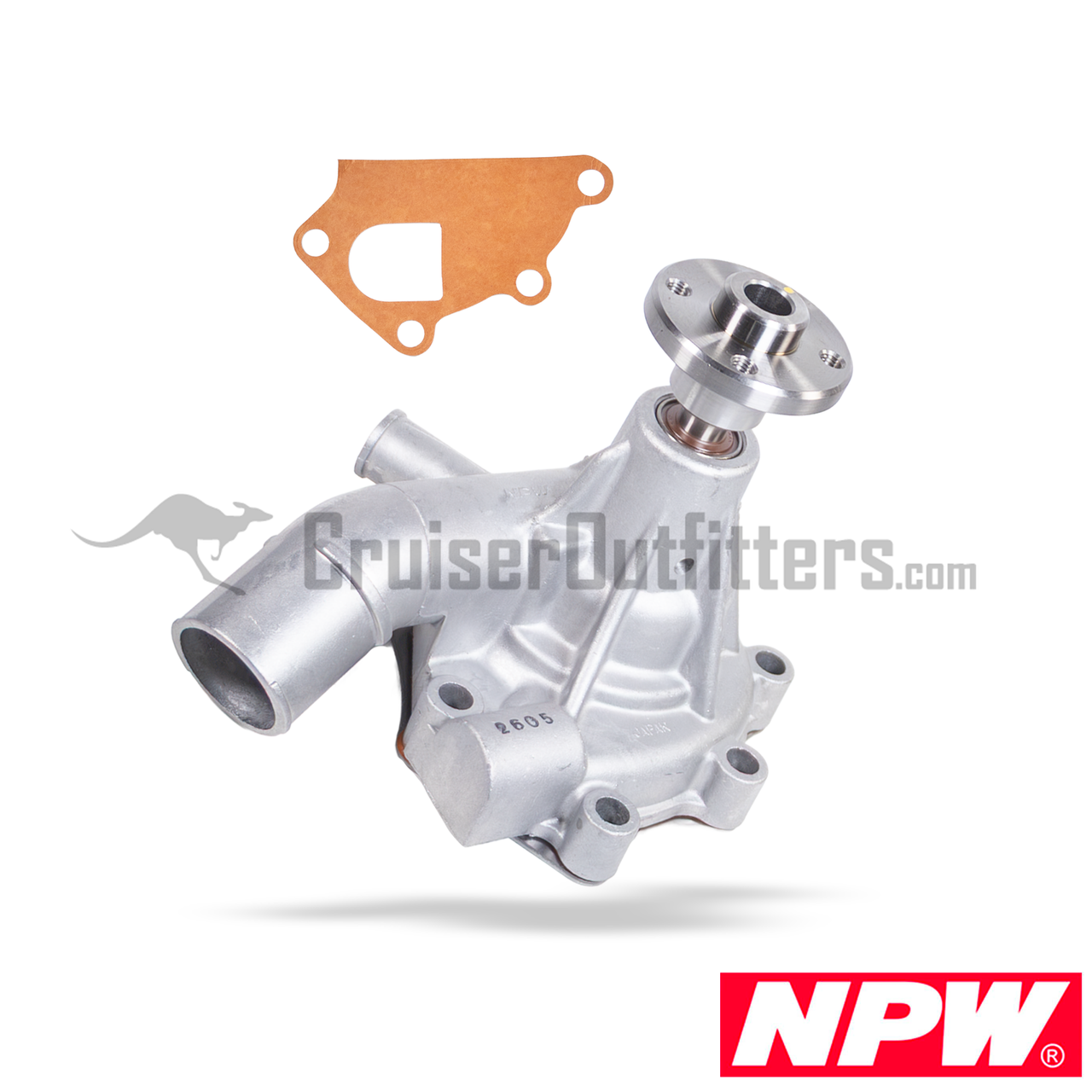 Japanese Aftermarket Water Pump - Fits 01/1975-08/1976 FJ4x/5x Series Federal Spec Without Oil Cooler or Fan Clutch Applications (EGW61012JP)