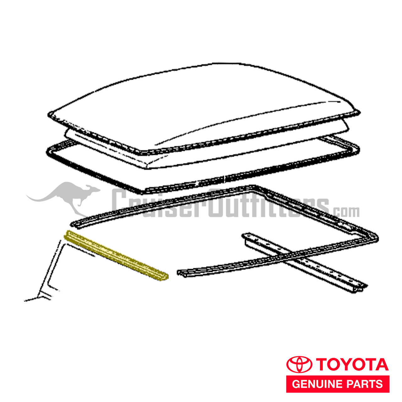 Weather Stripping - Frame to Hardtop - Fits 4x Series Land Cruiser Applications (WS60011)