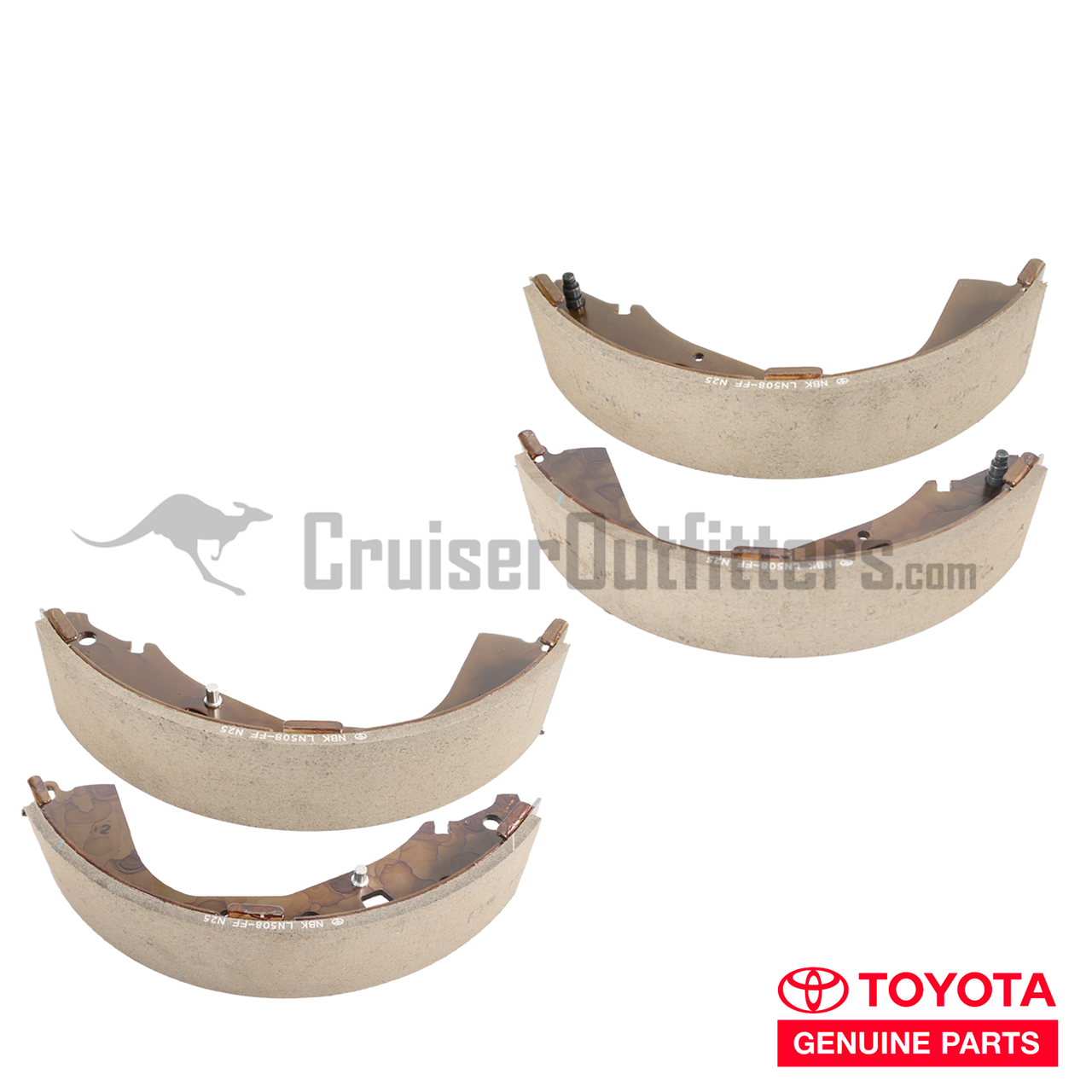 Rear Brake Shoes - Fits 07/2009+ 7x Series Land Cruiser Applications (BR60080OEM)