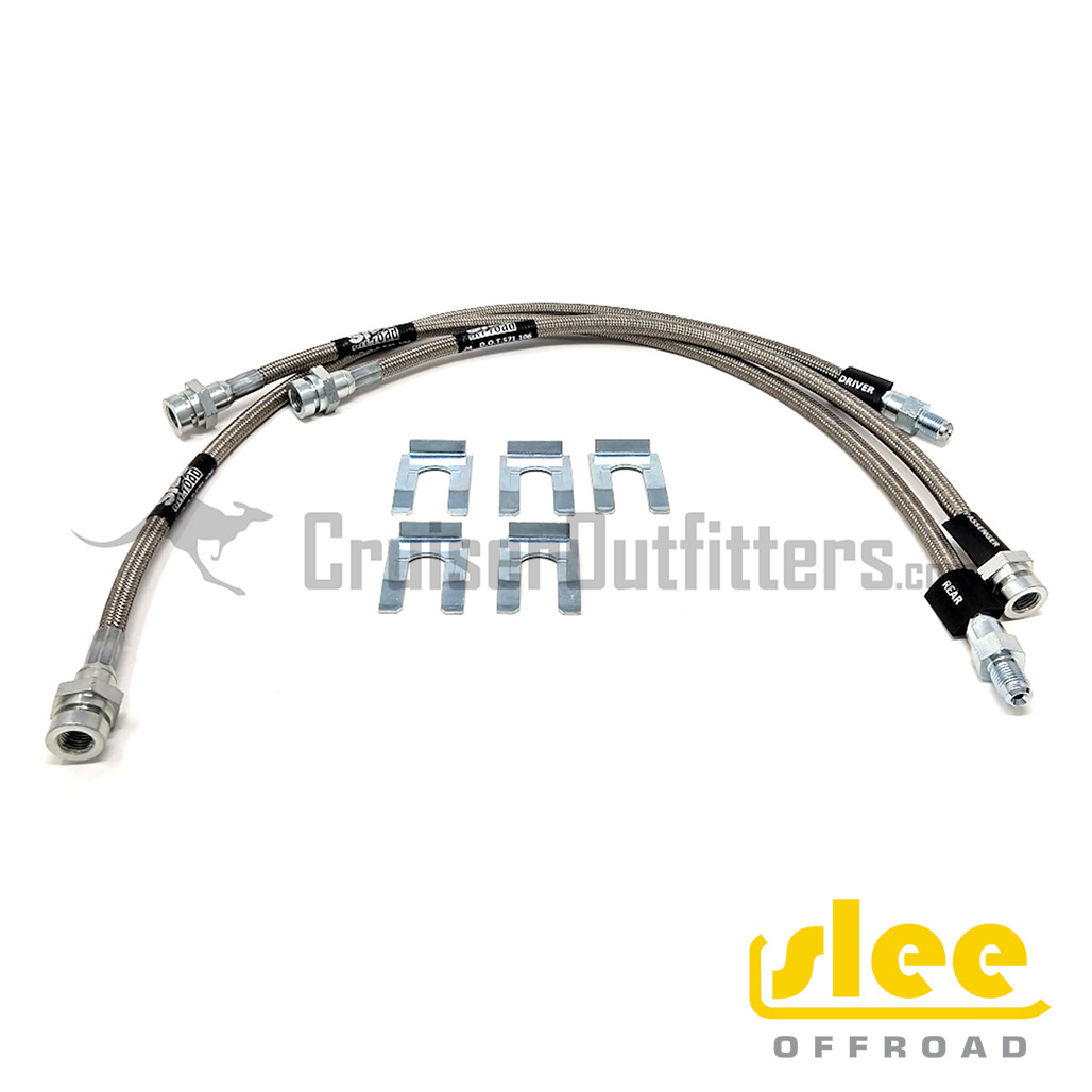 Brake Replacement Hose - Slee Stainless Steel Extended +4