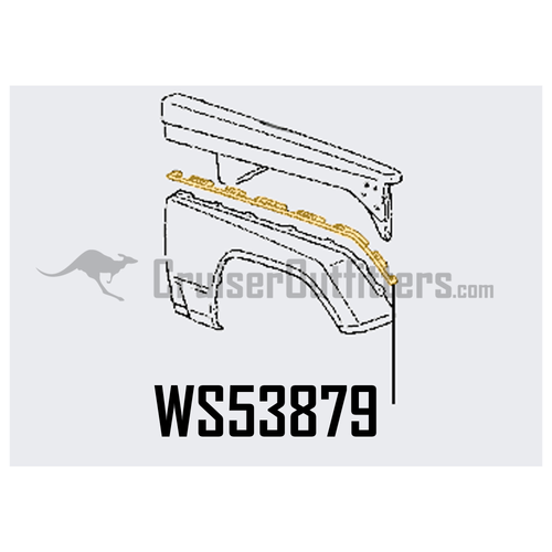 Front Fender Left Hand Side Spacer Weatherstripping - OEM Toyota - Fits 7x Series (WS53879) 