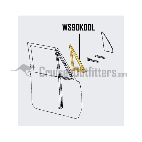 Front Door Left Hand Side Window Vent Weatherstrip - OEM Toyota - Fits 7x Series (WS90K00L) Front Door Left Hand Side Window Vent Weatherstrip - OEM Toyota - Fits 7x Series (WS90K00L)