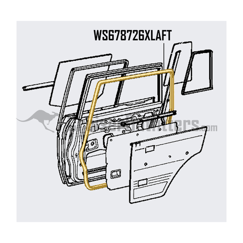 Rear Door Left Hand Side Perimeter Weatherstrip - Aftermarket - Fits 1981 - 1990 6x Series (WS678726XLAFT) Rear Door Left Hand Side Perimeter Weatherstrip - Aftermarket - Fits 1981 - 1990 6x Series (WS678726XLAFT)