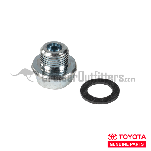 Oil Pan Drain Plug With Fiber Washer Gasket - Fits 8/1980-8/1987 F/2F With 18mm Diameter Plug Applications (OP41020)