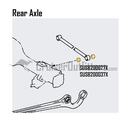 Front/Rear Track Bar Half-Bushing at Axle - Fits 11/84-12/89 LJ7x Applications (SUSB200027X)