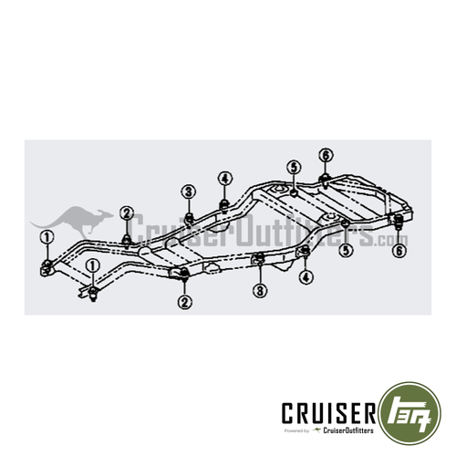 Energy Suspension Body Mount Kit - Fits 1991-1997 8x Series Land Cruiser Applications (EXTES84113G)