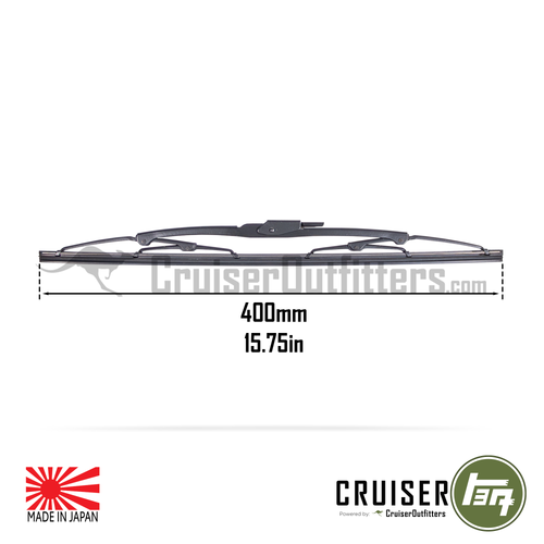 Wiper Blade Assembly w/ Bracket - 400mm - LH Side for RHD 7x Series Land Cruiser Applications (WIPB400MMAFT)