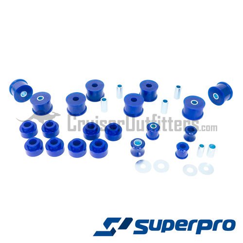 SuperPro Control/Track Arm Front & Rear Bushing Kit - Fits KZJ/LJ/RJ7x Land Cruiser Applications (SUSKIT093K) 